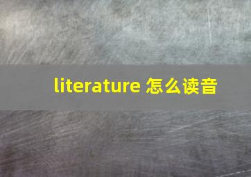 literature 怎么读音